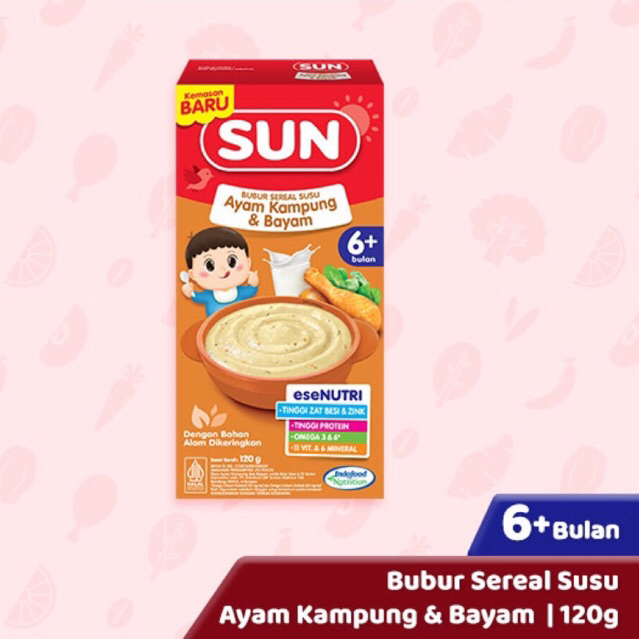 Sun bubur Ayam Kampung & Bayam 6+