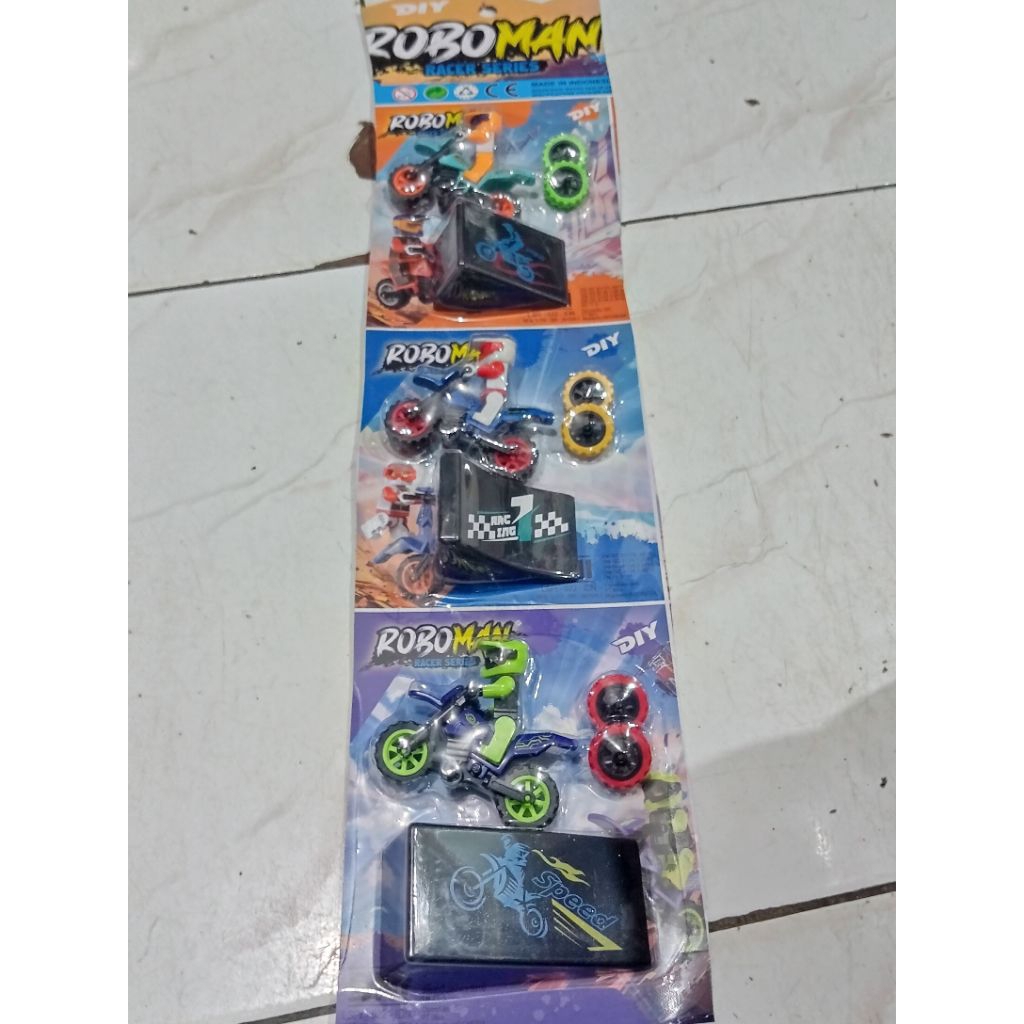 Mainan murah 1 pcs lego motor cross ada jampingan nya