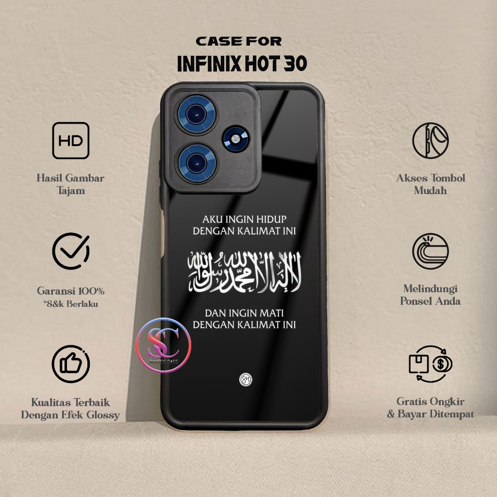 Sukses Case INFINIX HOT 30 - SOFTCASE GLOSSY 2D  Infinix hot 30 - Silikon Hp Infinix  - Silicon Hp I