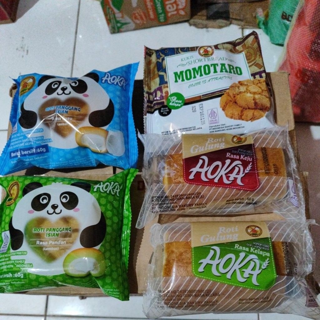 

[1pcs] Roti Aoka Gulung / Panggang / Kukis Aoka 60gr