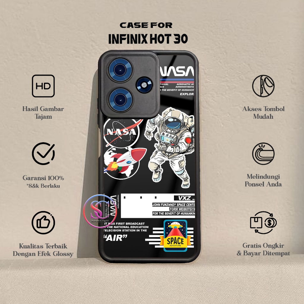 Sukses Case INFINIX HOT 30 - SOFTCASE GLOSSY 2D  Infinix hot 30 - Silikon Hp Infinix  - Silicon Hp I