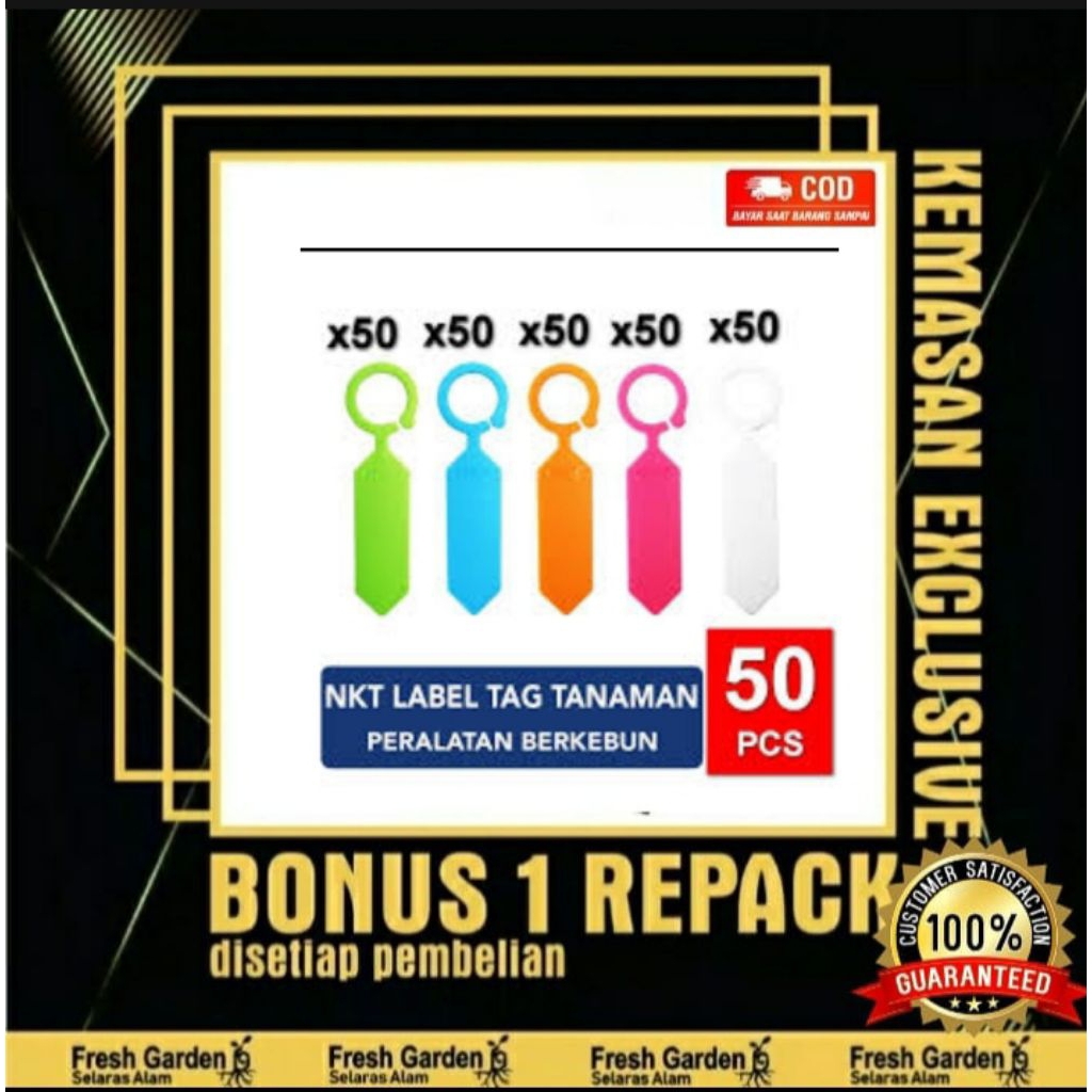 Label tanaman gantung lancip NKT 50 pcs warna-warni
