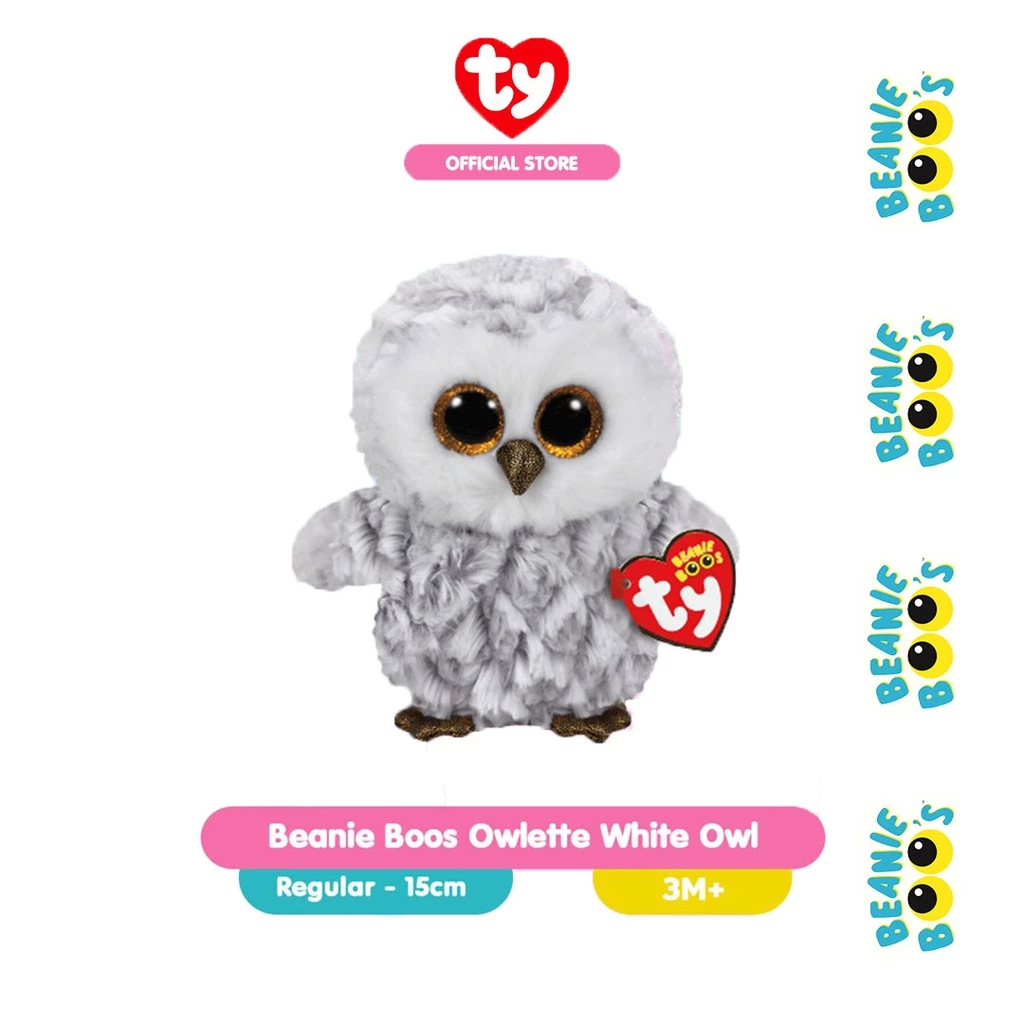 TY Beanie Boos Owlette White Owl / Boneka Burung Hantu