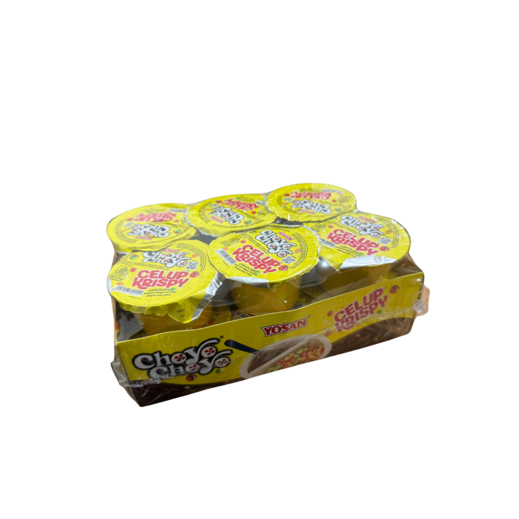 

Yosan Choyo Choyo Celup Krispy Cokelat 1 Pack isi 12 Cups 11gr