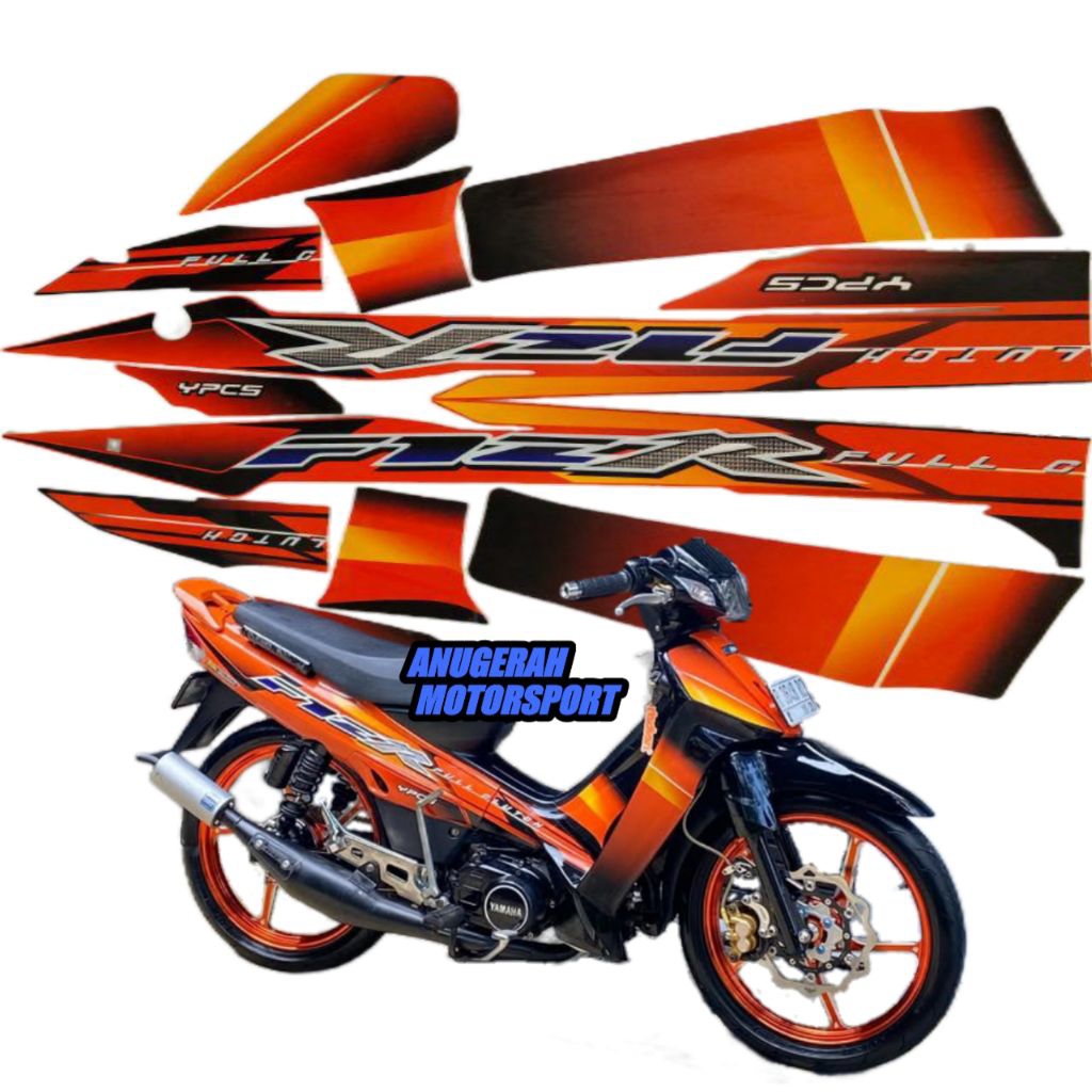 striping sticker lis fiz r orange 2003 f1zr fizr