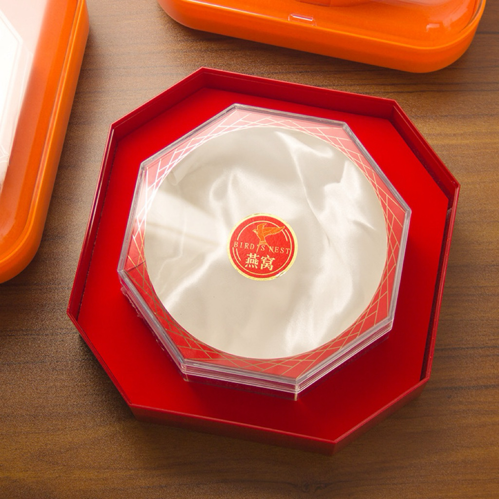 

kotak walet luar merah segi 200gram 红燕窝礼盒 red gift box birdnest