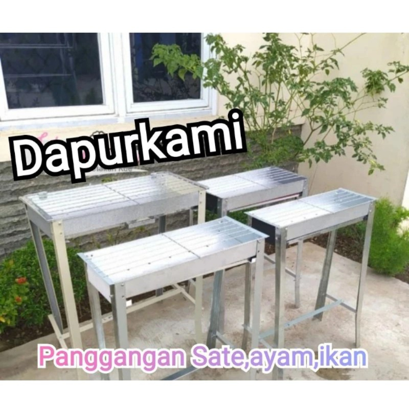 Panggangan Arang Bakaran Ayam Ikan Sate / Panggangan Sate Arang stainless steel 60x30