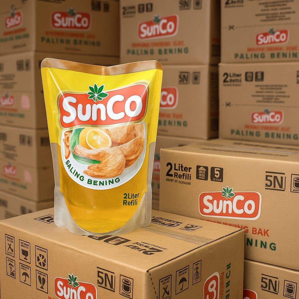 

sunco 2 liter isi 6 pouch, harga 2 dus / 2 karton