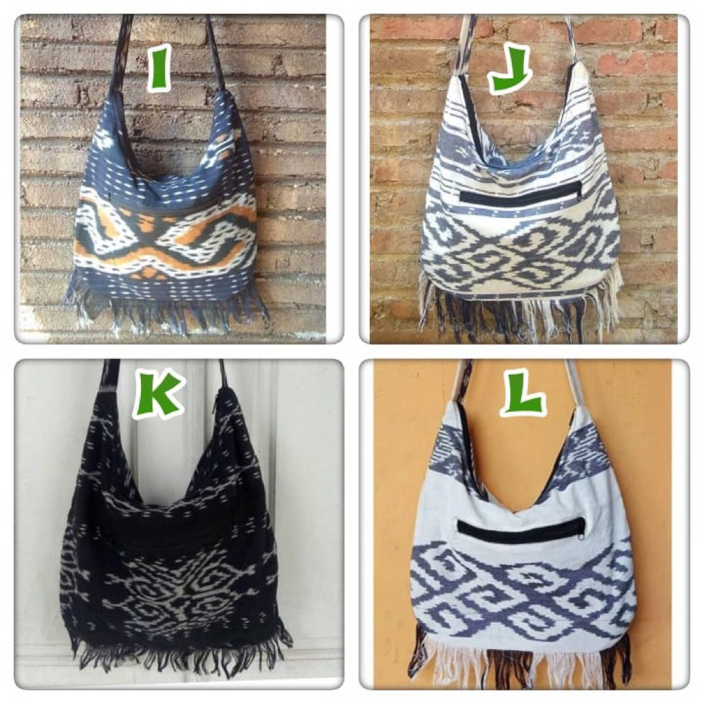 Tas Slempang Tenun Motif Troso Jepara