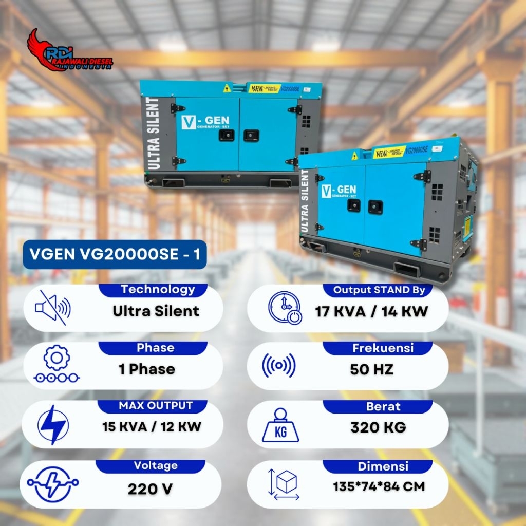 Genset VGen VG20000SE Ultra Silent Diesel