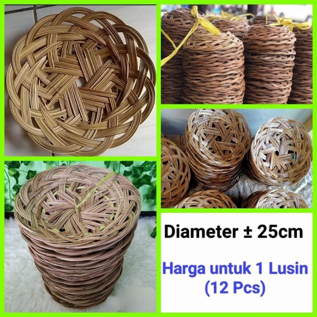 piring makan piring lidi piring anyaman piring rotan dari lidi piring harga LUSINAN