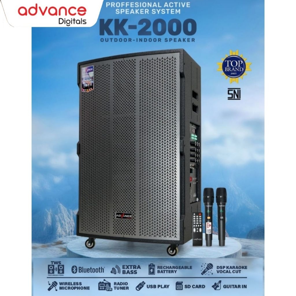 ADVANCE PROFFESIONAL ACTIVE SPEAKER OUTDOOR & INDOOR SPEAKER KK-2000