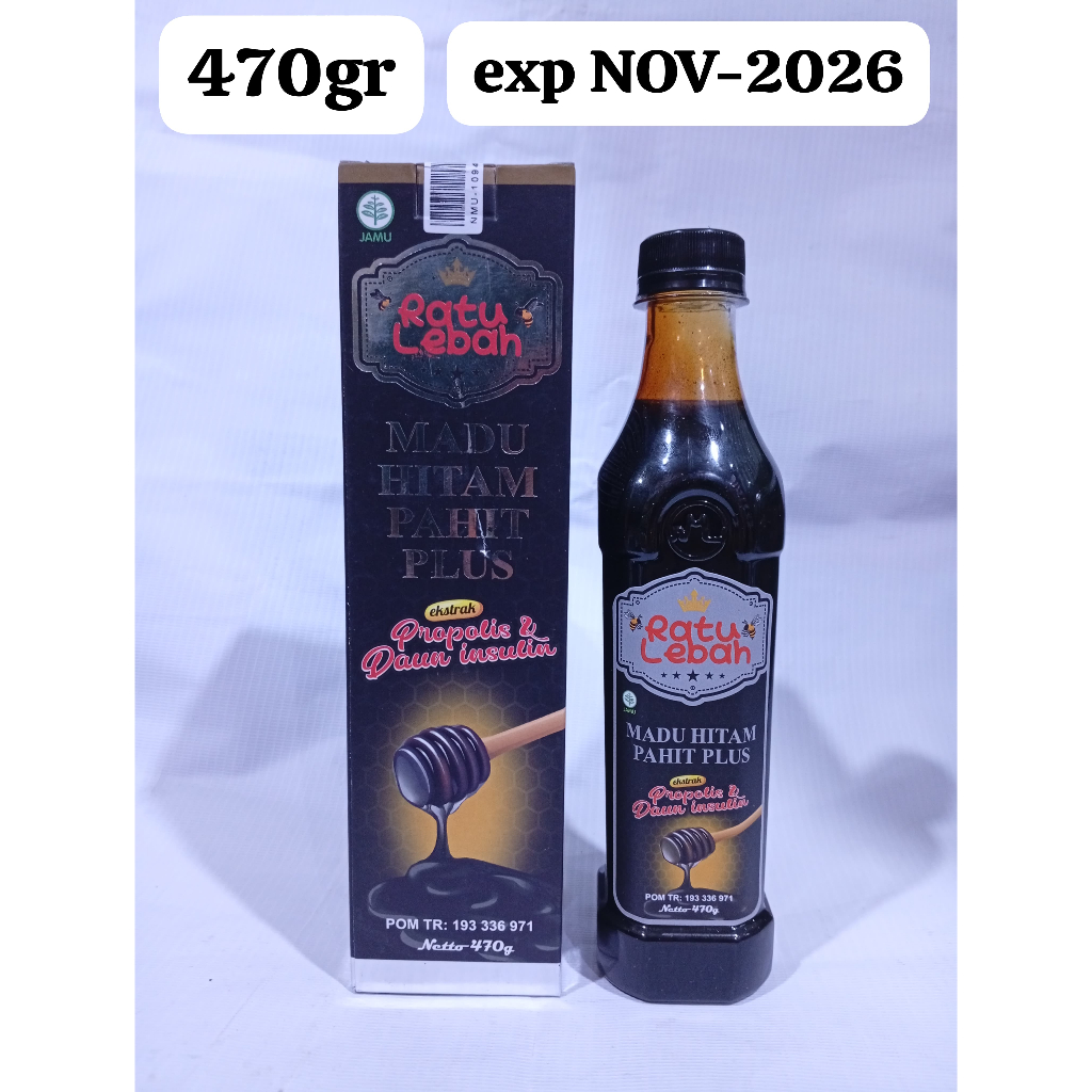 Madu Hitam Pahit plus Ratu Lebah Formula Baru | Madu Pahit plus Propolis | Madu Hitam Pahit Ratu Leb