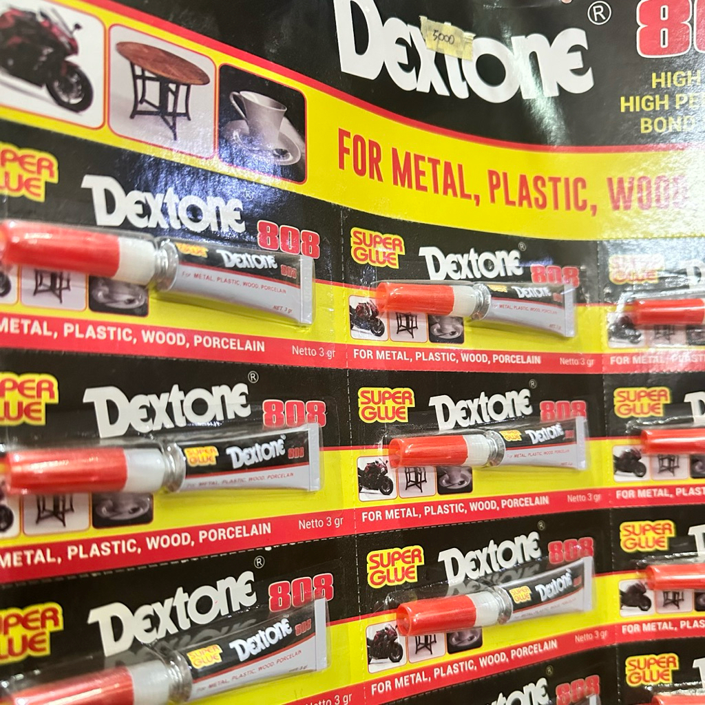 

Lem Super Glue Dextone 808 - 3 Gram Lem Untuk Metal, Plastik, Kayu, Porselen SuperGlue