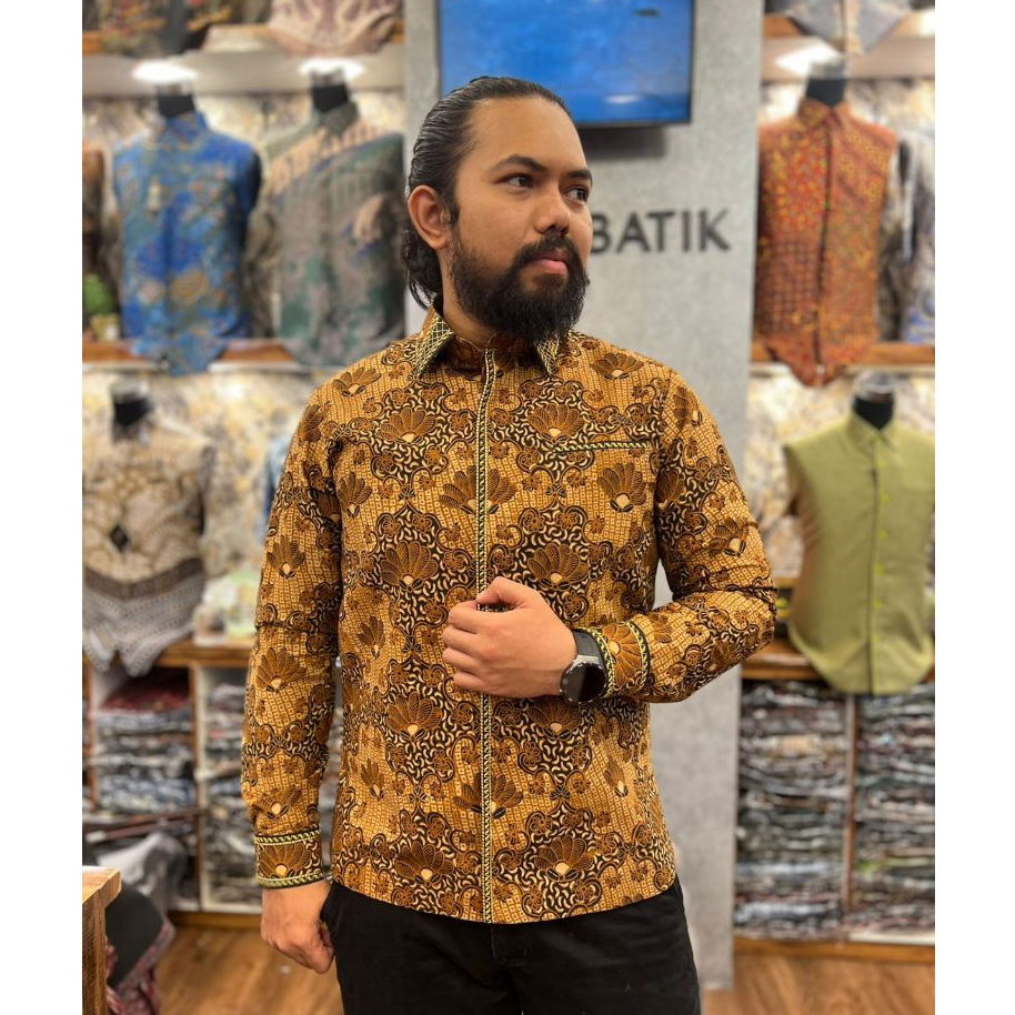Lano Batik Tulis Klasik Bahan Katun | Kemeja Batik Pria Lengan Panjang | TLS
