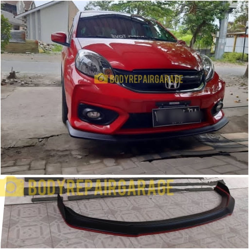 front lips honda brio 2016-2022 hitam doff