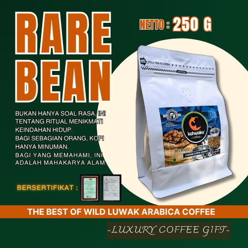

Kopi Luwak Liar Premium 250 gram – Arabica Rare Bean, Limited & Terbaik dari Alam Sumatra | Terbatas