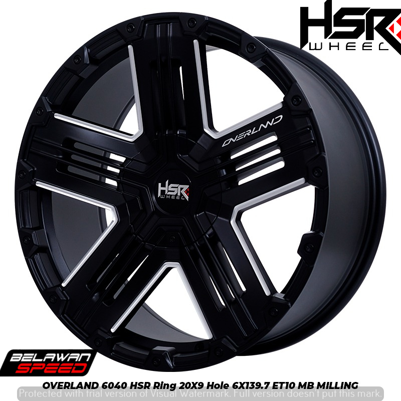 VELEG MOBIL HSR OVERLAND RING 20 UNTIK FORTUNER HILUX PAJERO SPORT DLL DENGAN DESAIND BOLD OFFROAD
