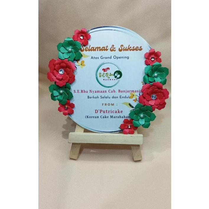Papan Mini Ucapan Papan Bunga Karangan Bunga Kertas Souvenir Papan Ucapan
