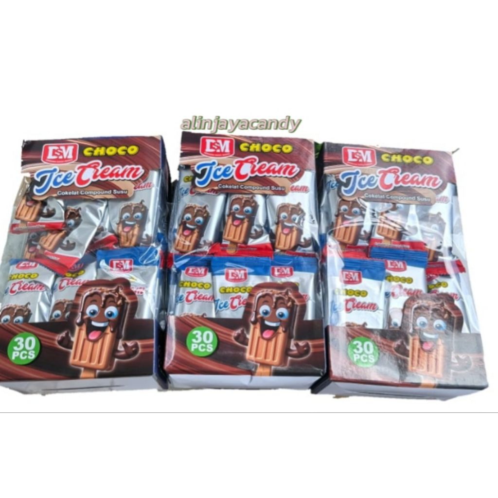 

Cokelat Compund Susu Bentuk Es Krim Cokelat Susu Bentuk Es Krim isi 30 pcs/pack