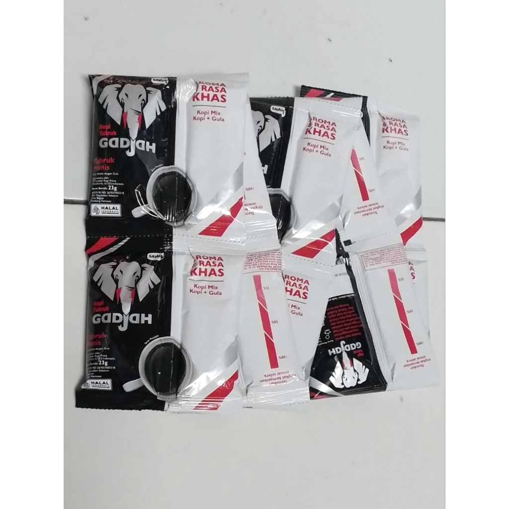 

Kopi Tubruk Gadjah 23g Gula Pisah (1 Renteng)