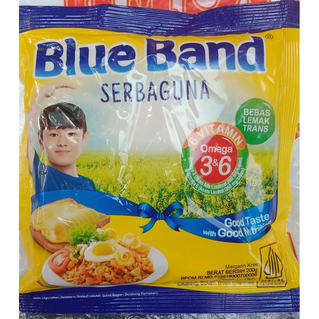 

Blue Band Serbaguna 200gr Blueband Bebas Lemak Trans Margarine 6 Vitamin Margarin Omega 3 & 6