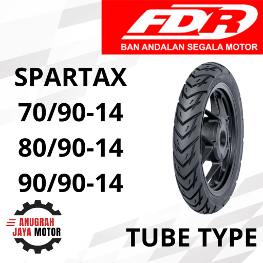 Ban Ring 14 Ban Motor FDR Spartax 70/90-14 80/90-14 90/90-14 Tubetype (pakai ban dalam) Ban Motor Ma