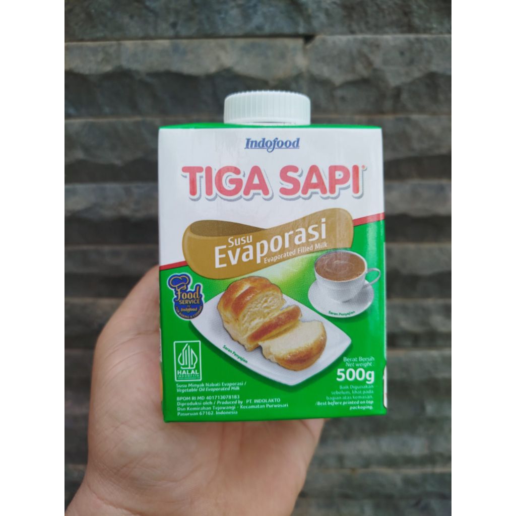 

Indofood Tiga Sapi Susu Evaporasi Kemasan 500gram