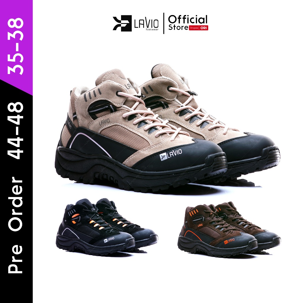 Small Size 35-38 Big Jumbo 44-48 Lavio Sepatu Safety Wanita Pria Boots Gunung Outdoor Touring Galen