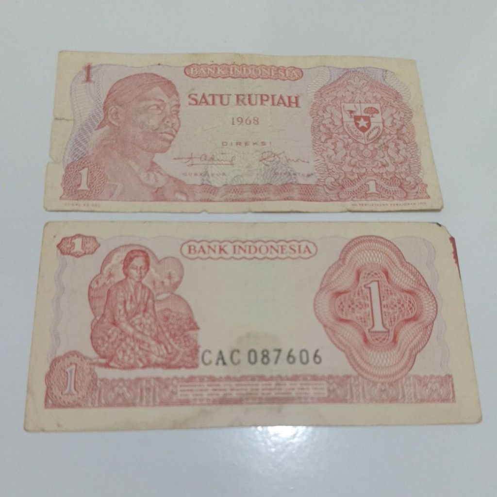 Uang Kertas Kuno Satu Sudirman 1968