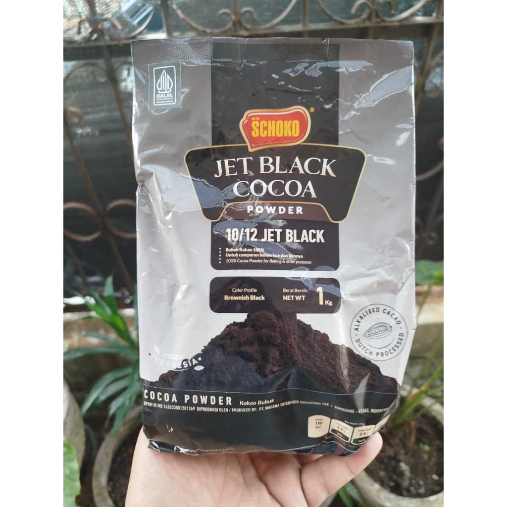 

SCHOKO Jet Black Premium Cocoa Powder / Cokelat Bubuk Low Fat 10/12 - 1kg