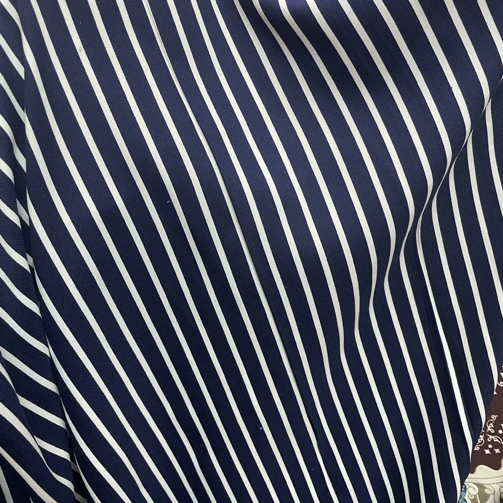 kain shakila twil motif salur premium - warna navy - kain shakilla printing kc