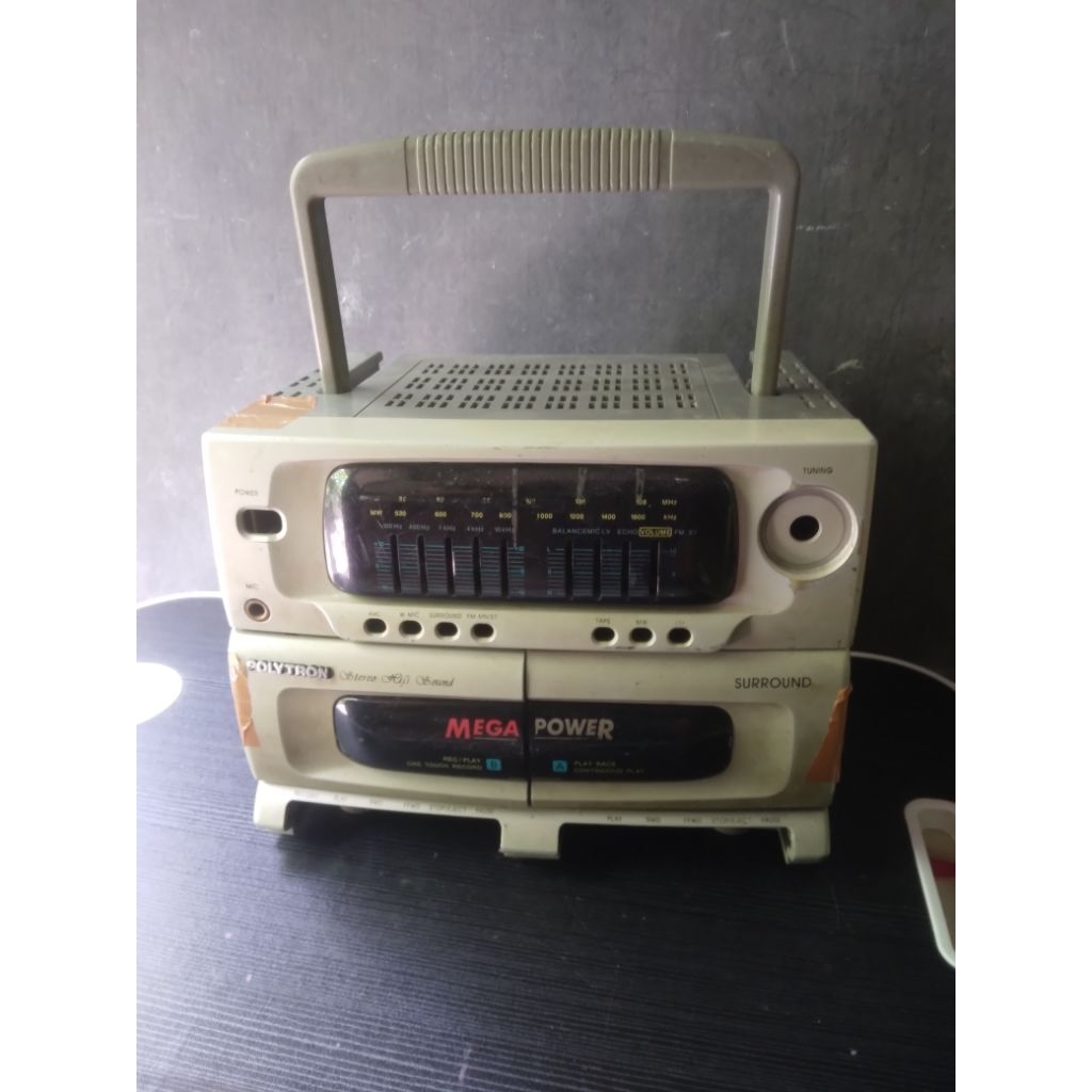 BOX KESING RADIO TAPE COMPO POLYTRON MEGA POWER
