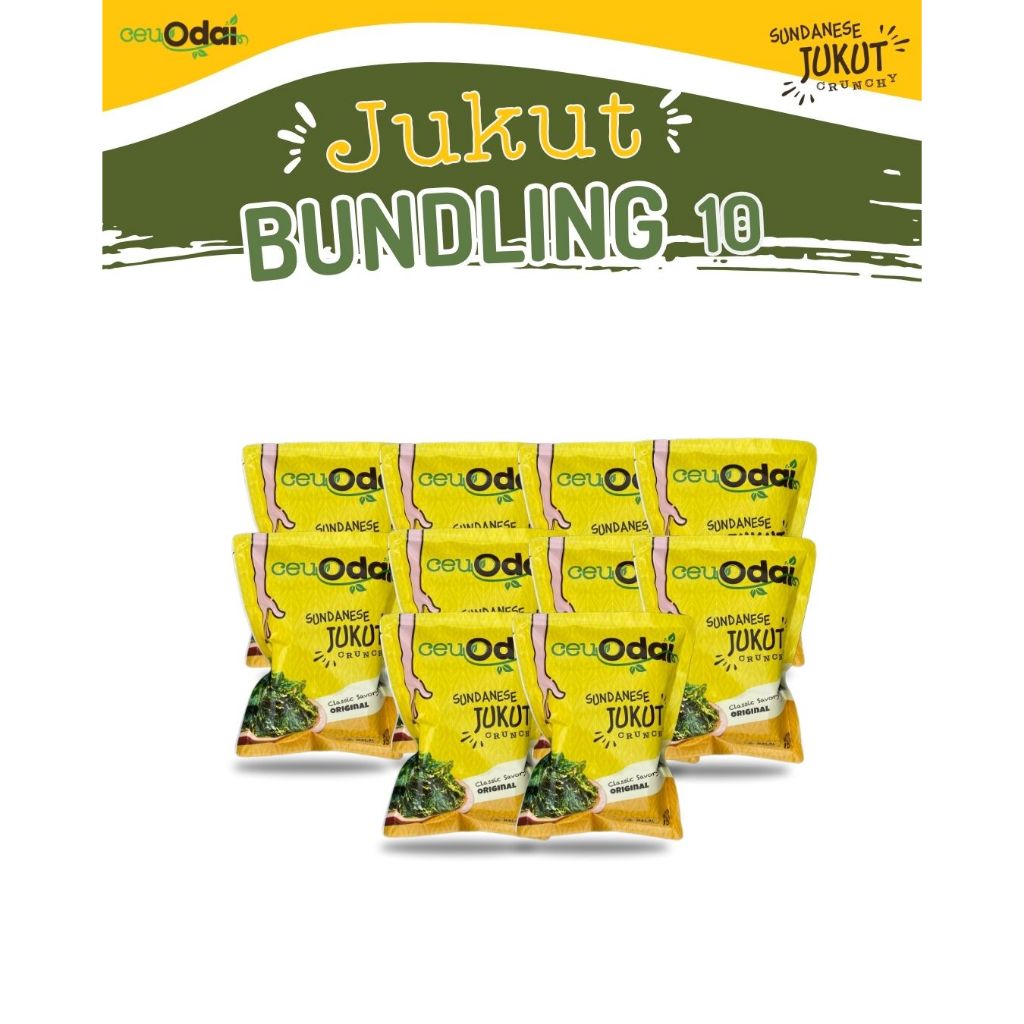 

Bundling 10 pc Jukut Crunchy Rasa Original 30 g - 2x Lebih Banyak