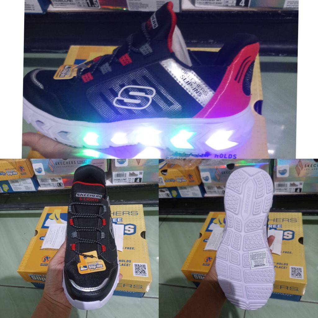Sepatu Lampu Anak Laki Laki Skechers Original