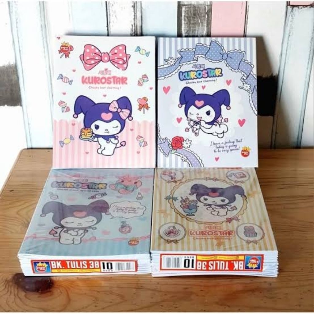 

1 PACK Buku tulis garis halus kotak besar kecil matematika mandarin 38 lembar merk Sidu paper star dan skola karakter lucu Labubu Sanrio Kuromi sekolah back to school