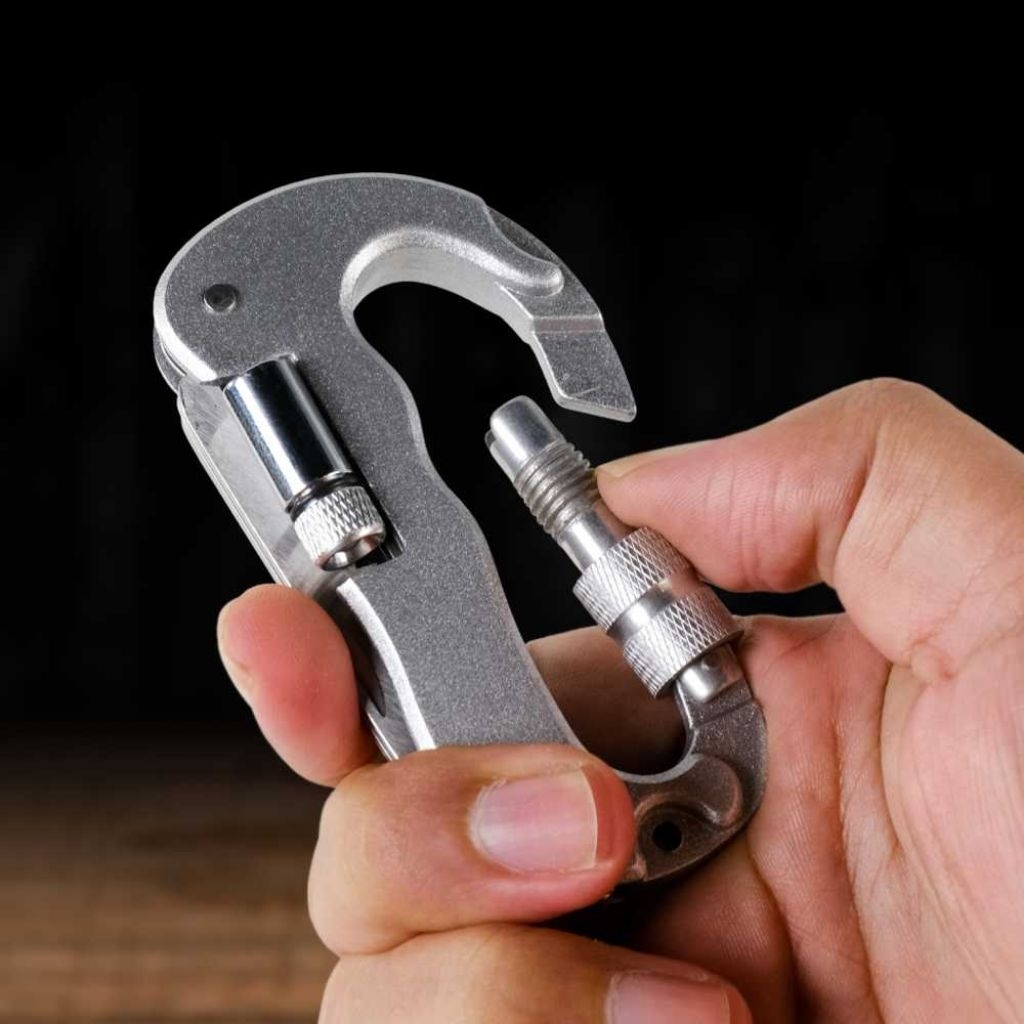 Carabiner Pisau Lipat Knife Carabiner Mountaineering EDC - CRB1