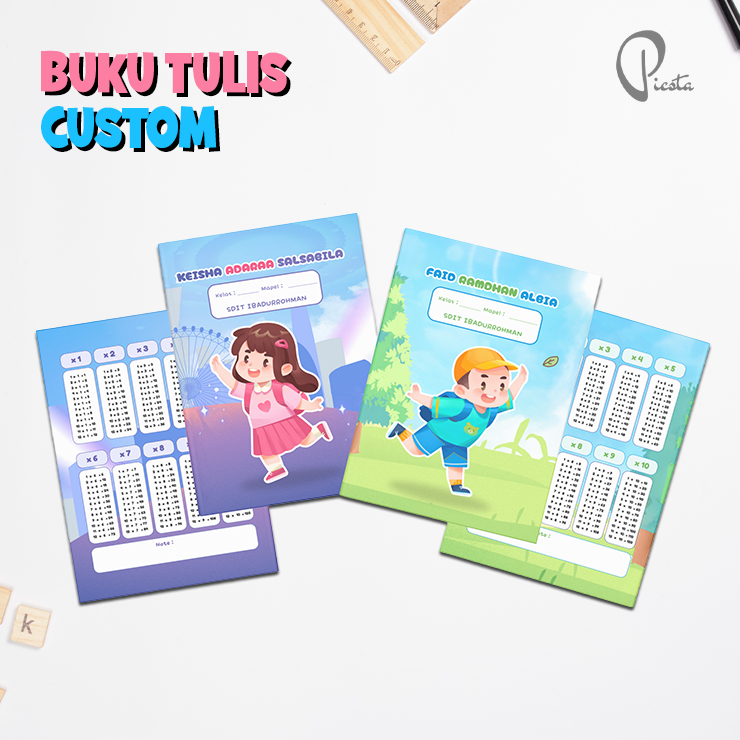 

Buku Tulis Cetak Nama Custom Cover Karakter Lucu – Isi 38 Halaman
