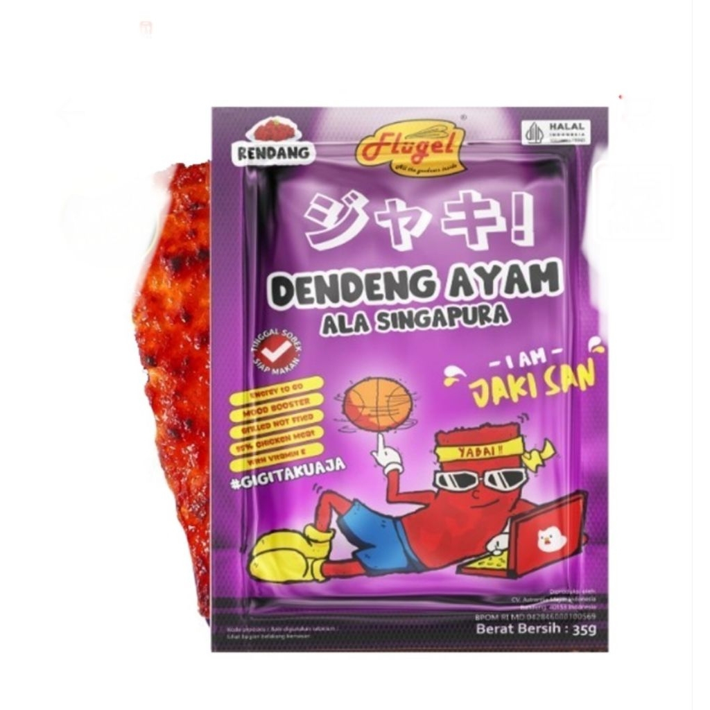 

flugel dendeng ayam siap makan rasa rendang 35 gr