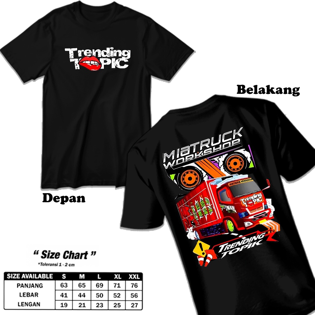 [HOT] Kaos Truck Mania Trending Topic - Baju Truck Oleng - Nyaman dan adem Unisex