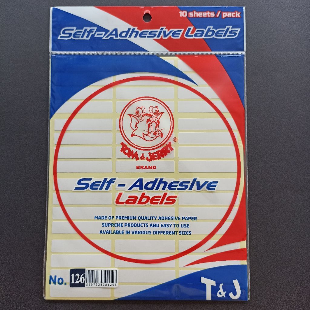 

Tom Jerry Label No.126 | Label Obat Sirup Polos Ukuran 10X50mm Kotak | Self Adhesive 480 Labels