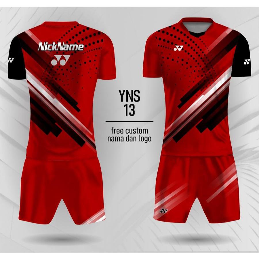 Setelan Jersey Badminton Custom Nama dan Logo