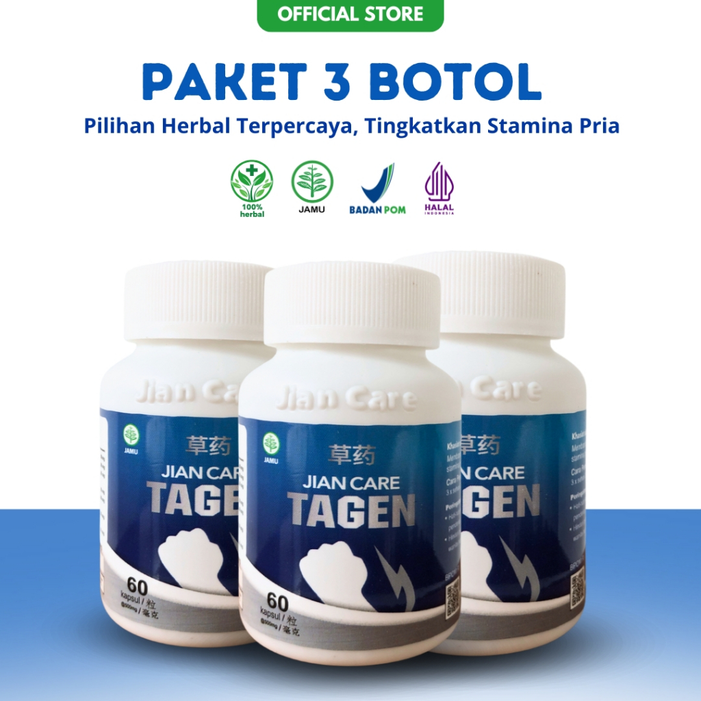 [PAKET 3 BOTOL] - Jian Care Tagen Tingkatkan Stamina Pria