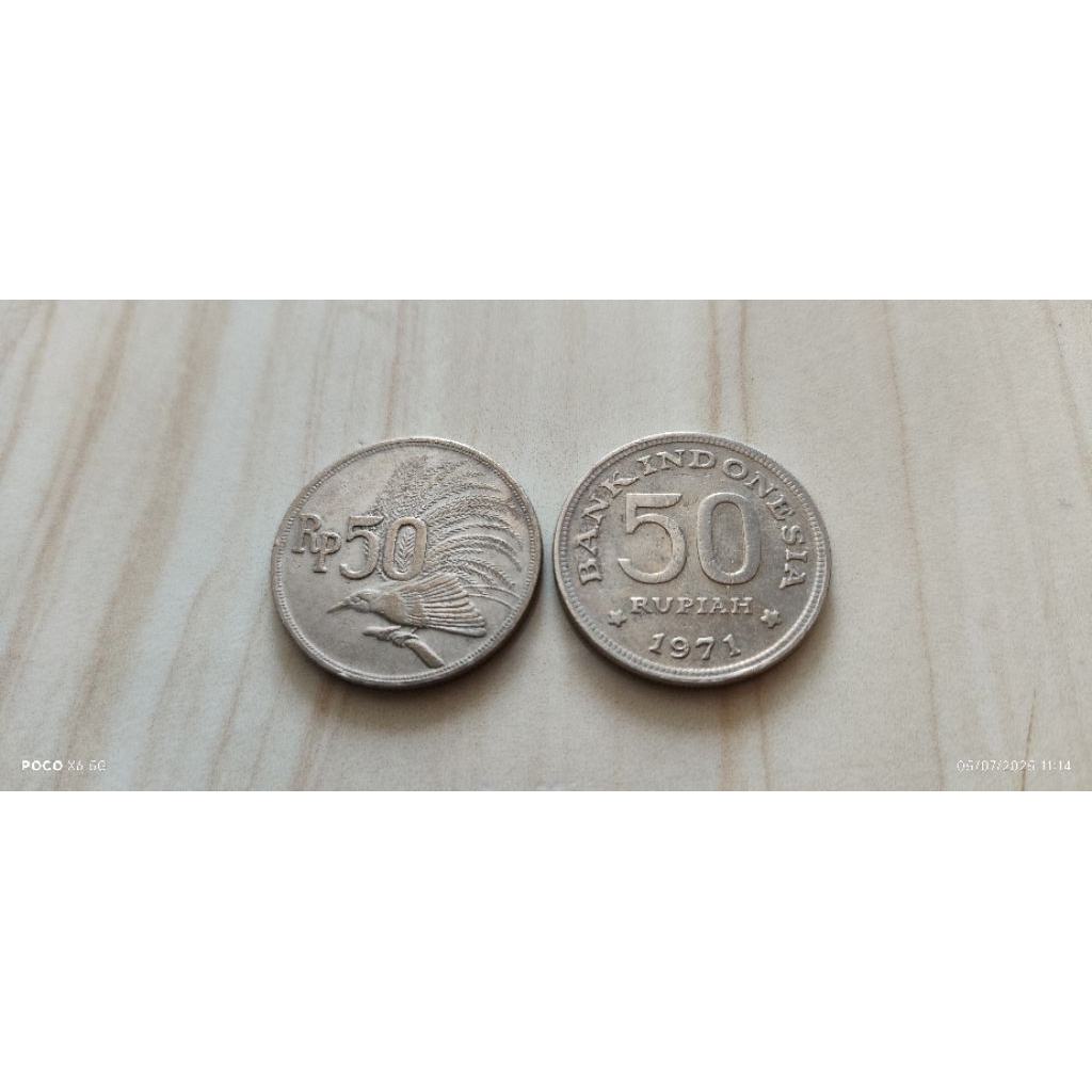 Koin 50 Rupiah Indonesia Kondisi Bagus