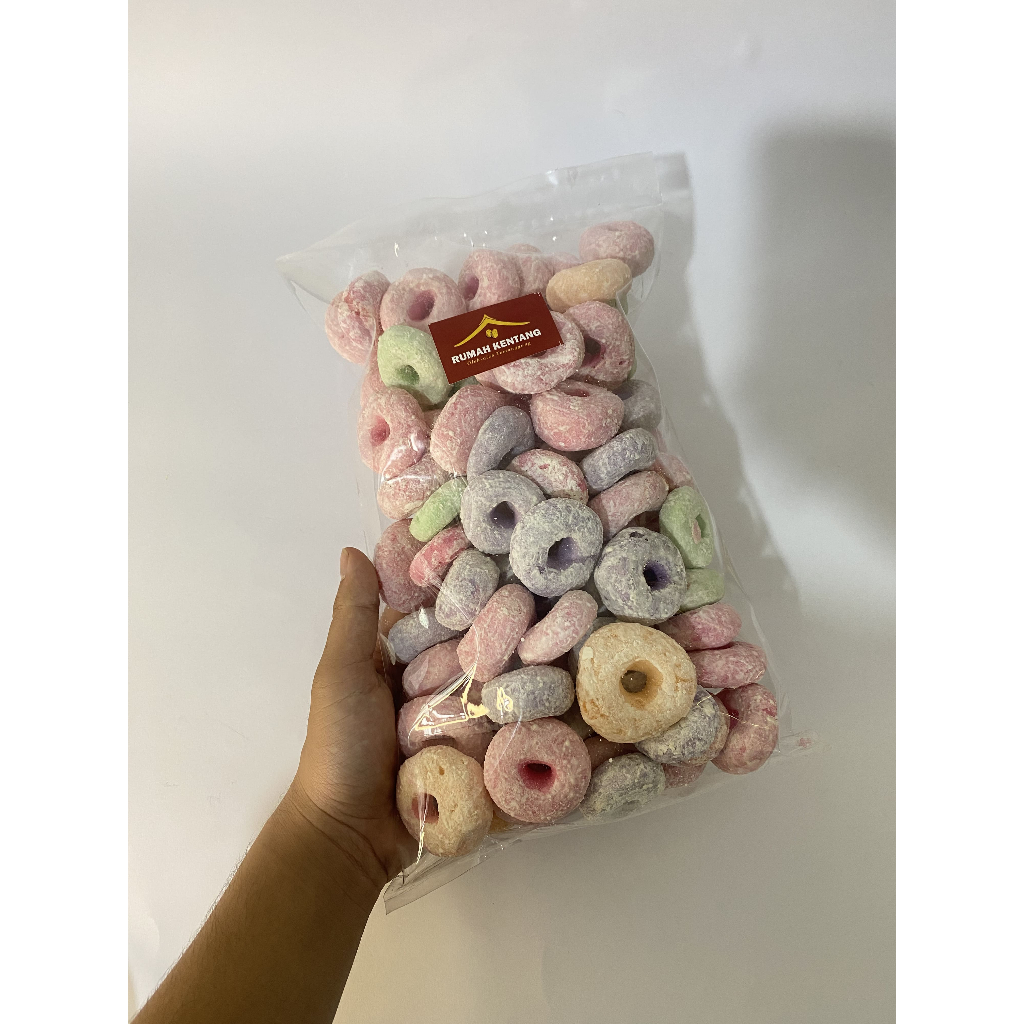 

CAMILAN VIRAL TERMURAH Ready ANEKA SNACK Donat Kering Donat Cincin Gabus Manis donat warna
