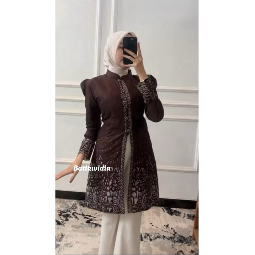 Tunik Batik Wanita Seragam Batik Tunik Maheswari by batikwidia