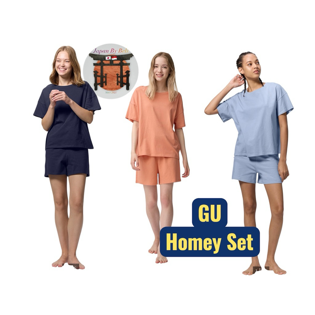 ready stock GU Homey Set, piyama, baju rumah
