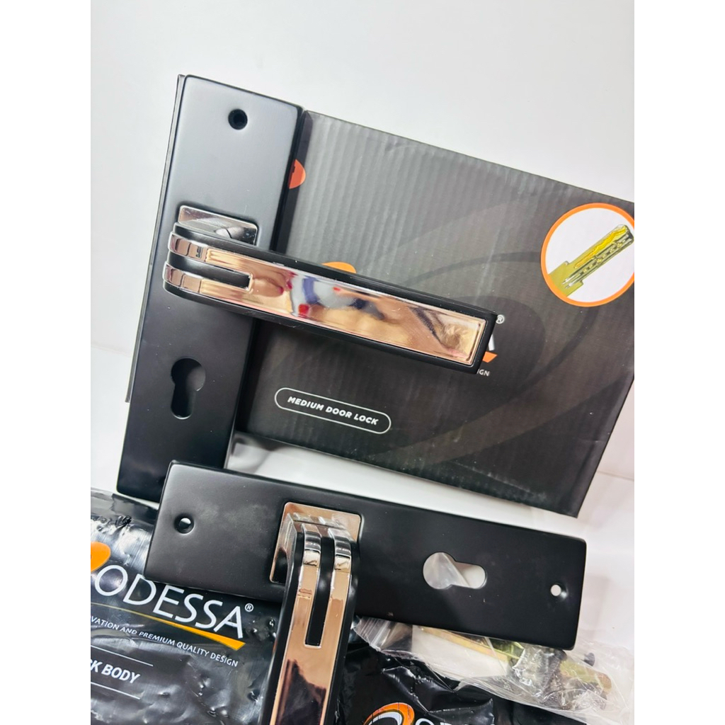 ODESSA Tanggung Handle Kunci pintu 1 Set B Premium Gagang Kunci Pintu Mewah