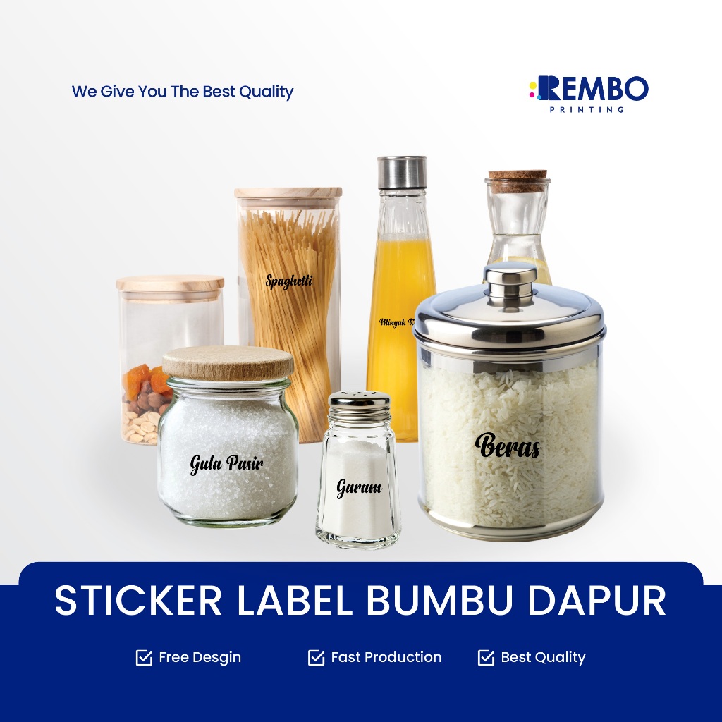 

Sticker Cutting Stiker Bumbu Dapur / Label Toples Botol Jar 2cm / Label Dapur / Label Kulkas / Label Anti Air - REMBO PRINTING