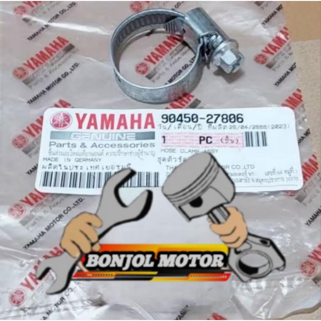 90450-27806 CLAMP KLEM KLEMAN SELAMG RADIATORJUPITER MX 135 OLD NEW VIXION MX KING WR 155 ORIGINAL Y